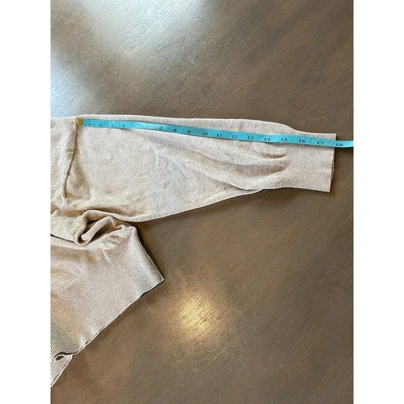 A New Day Sweater Size Small Oatmeal V Neck Knit Top Fine Gauge Pullover Target - Picture 10 of 11